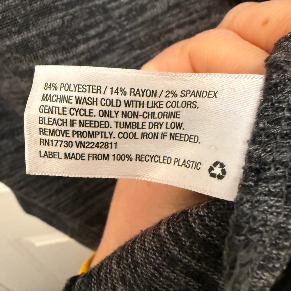 Ava & Viv Women’s Grey Space Dye Knit Top Tie Detail Size 2X - Picture 3 of 5
